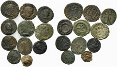 Lot of 10 Late Roman Imperial Æ coins and 1 Lead Tessera, to be catalog. Lot sold as is, no return