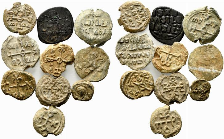 Lot of 10 Byzantine PB Seals, to be catalog. Lot sold as is, no return