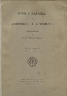 A.A.V.V. - Studi e materiali di Archeologia e Numismatica. Vol. I. Firenze, 1899. Pp. iv, 159, tavv. 3 + 165 ill. nel testo. ril. ed. sciupata, intons...