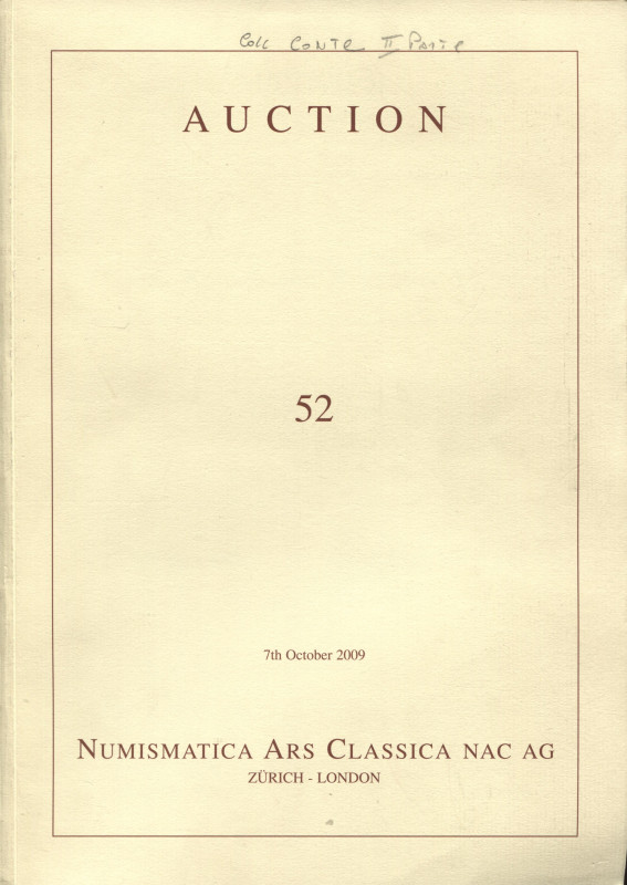 ARS CLASSICA AG. – Auction 52. Zurich, 7 – October, 2009. Greek Roman and Byzant...