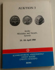 Credit Suisse. Auktion 3. Antike Mitterlalter und Neuzeit,Schweiz. Berne, 18-20 April 1985. Brossura editoriale. 198 pp, lotti 1500, ill.b/n. Ottimo s...