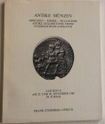 Sternberg F. Auktion X, Antike Munzen Griechen, Romer, Byzantiner, Antike Geschnittene Steine, Numismatische Literatur. Zurich 25-26 November 1980. Br...