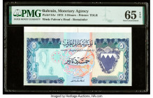 Bahrain Monetary Agency 5 Dinars 1973 Pick 8Ar Remainder PMG Gem Uncirculated 65 EPQ. Selvage included.

HID09801242017

© 2022 Heritage Auctions | Al...