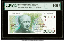 Belgium Banque Nationale de Belgique 5000 Francs ND (1982-92) Pick 145 PMG Gem Uncirculated 66 EPQ. 

HID09801242017

© 2022 Heritage Auctions | All R...