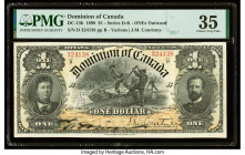 Canada Dominion of Canada $1 31.3.1898 DC-13b PMG Choice Very Fine 35. Minor ink burn and annotation noted on this example.

HID09801242017

© 2022 He...
