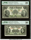 Canada Montreal, PQ- Bank of Montreal $5; 10 2.1.1923; 2.1.1935 Ch.# 505-56-02; 505-60-04 Two Examples PMG Very Fine 20; Very Fine 30. An annotation i...