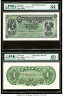 Colombia Banco del Departamento de Bolivar 1 Peso ND; 1888 Pick S422sp Front and Back Specimen Proofs PMG Choice Uncirculated 64; Gem Uncirculated 65 ...