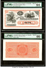 Colombia Banco Popular de Medellin 5 Pesos ND (1883) Pick S772p Front and Back Proofs PMG Choice Uncirculated 64; Gem Uncirculated 66 EPQ. 

HID098012...