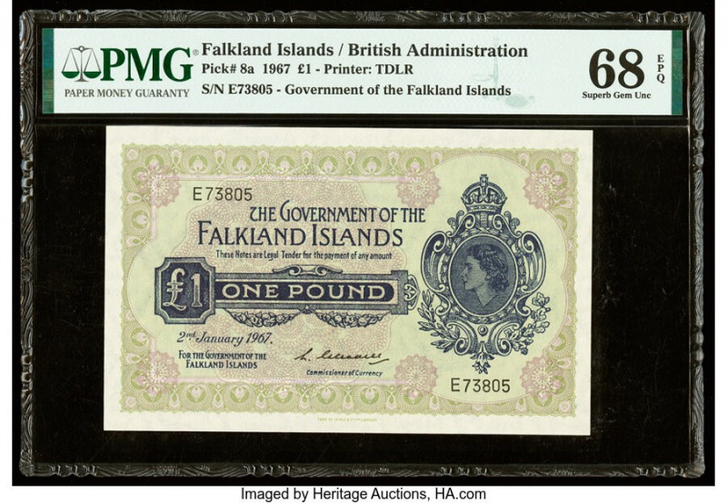 Falkland Islands Government of the Falkland Islands 1 Pound 2.1.1967 Pick 8a PMG...