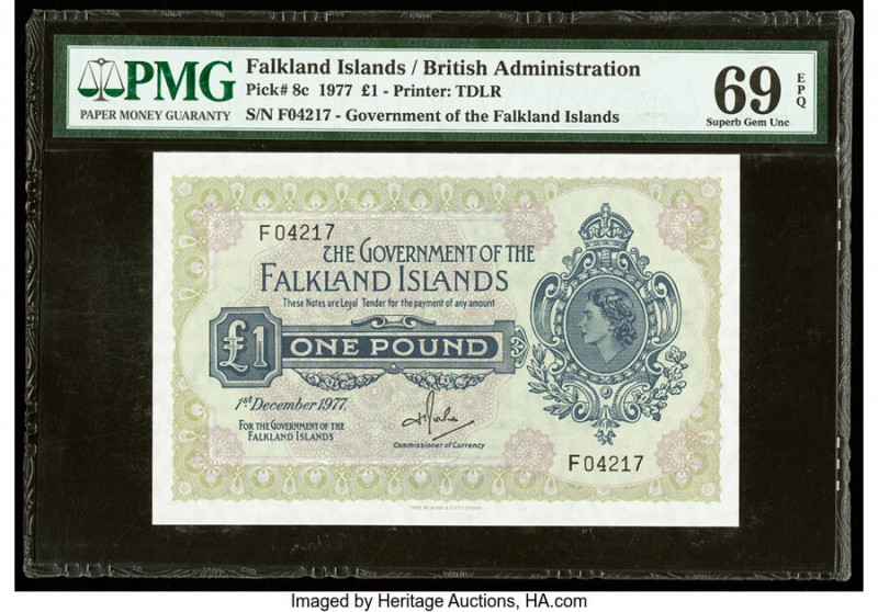 Falkland Islands Government of the Falkland Islands 1 Pound 1.12.1977 Pick 8c PM...