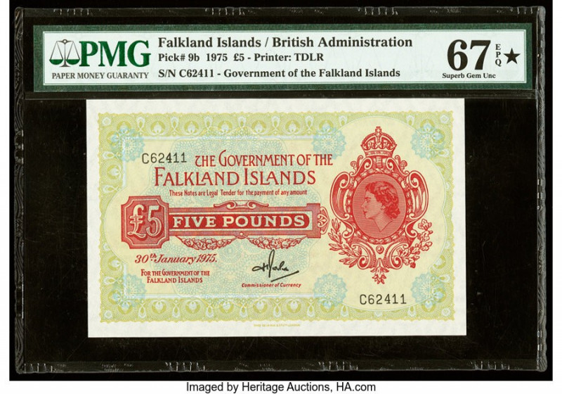 Falkland Islands Government of the Falkland Islands 5 Pounds 30.1.1975 Pick 9b P...