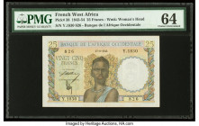 French West Africa Banque de l'Afrique Occidentale 25 Francs 17.8.1943 Pick 38 PMG Choice Uncirculated 64. 

HID09801242017

© 2022 Heritage Auctions ...