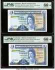 Gibraltar Government of Gibraltar 10 Pounds 21.10.1986 Pick 22b Two Consecutive Examples PMG Gem Uncirculated 66 EPQ S (2). 

HID09801242017

© 2022 H...