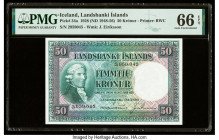 Iceland Landsbanki Islands 50 Kronur 15.4.1928 (ND 1948-56) Pick 34a PMG Gem Uncirculated 66 EPQ. 

HID09801242017

© 2022 Heritage Auctions | All Rig...