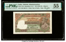 India Government of India 5 Rupees ND (1928-35) Pick 15b Jhun3.5.2 PMG About Uncirculated 55. Staple holes at issue.

HID09801242017

© 2022 Heritage ...