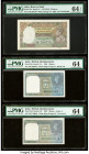 India Reserve Bank of India 5; 1 (2) Rupees ND (1943); 1940 (2) Pick 18b; 25a; 25d Three Examples PMG Choice Uncirculated 64 EPQ; Choice Uncirculated ...
