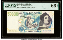 Italy Banco d'Italia 500,000 Lire 1997 Pick 118 PMG Gem Uncirculated 66 EPQ. 

HID09801242017

© 2022 Heritage Auctions | All Rights Reserved