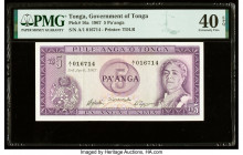 Tonga Government of Tonga 5 Pa'anga 3.4.1967 Pick 16a PMG Extremely Fine 40 EPQ. 

HID09801242017

© 2022 Heritage Auctions | All Rights Reserved