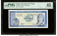 Tonga Government of Tonga 10 Pa'anga 3.4.1967 Pick 17a PMG Choice Extremely Fine 45. 

HID09801242017

© 2022 Heritage Auctions | All Rights Reserved