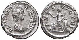 Plautilla (moglie di Caracalla) Denario - Busto a d. - R/ Venere stante a s. - RIC 369 AG (g 3,11) Leggermente poroso
