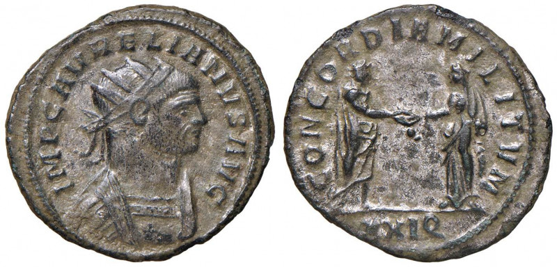 Aureliano (270-275) Antoniniano (Siscia) Busto radiato a d. - R/ L’imperatore e ...