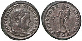 Diocleziano (284-305) Follis (Thessalonica) Busto laureato a d. - R/ Genio stante a s. - RIC 21 AE (g 10,10)