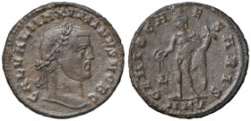 Massimino II (310-313) Follis (Kyzicos) Busto laureato a d. - R/ Genio stante a s. - RIC 34 AE (g 5,58)