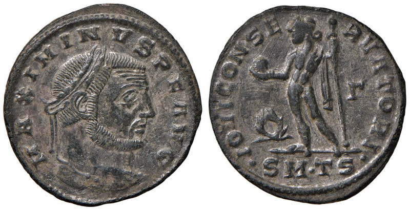 Massimino II (310-313) Follis (Thessalonica) Busto a d. - R/ Giove stante a s. -...