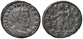 Licinio (308-324) Follis (Treviri) Busto laureato a d. - R/ Genio stante a s. - RIC 121 AE (g 3,49)