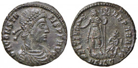 Costante (337-361) Follis (Siscia) Busto diademato a d. - R/ L’imperatore su nave a s. - AE (g 2,43)
