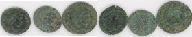 Lotto di 3 bronzetti romani