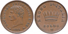 Napoleone (1805-1814) Milano - Soldo 1813 - Gig. 215 CU (g 10,54)