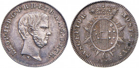 FIRENZE Leopoldo II (1824-1859) Mezzo paolo 1857 - MIR 459/3 AG (g 1,40) Bella patina