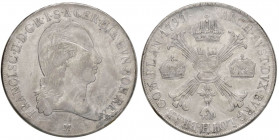 MILANO Francesco II (1792-1800) Crocione 1799 - MIR 476/3 AG Sigillata BB/qSPL “bell’esemplare” da Rollero