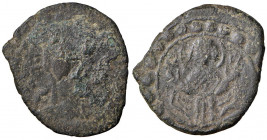 MILETO Monetazione normanna (1060-1080) Follaro di imitazione bizantina (?) - CU (g 4,63) Classificazione incerta, corroso