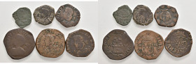 NAPOLI Lotto di sei monete di rame di Filippo IV come da foto