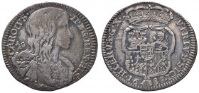 NAPOLI Carlo II (1674-1700) Carlino 1689 - Magliocca 40 AG (g 2,47) Graffi di conio
