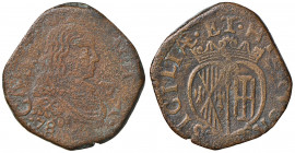 NAPOLI Carlo II (1674-1700) Grano 1678 - Magliocca 5 CU (g 8,01) Poroso