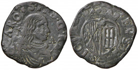 NAPOLI Carlo II (1674-1700) Grano 1678 - Magliocca 5 CU (g 8,64)