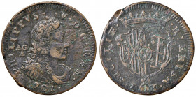 NAPOLI Filippo V (1700-1707) Grano 1701 - Magliocca 78 CU (g 9,24) Porosità superficiale