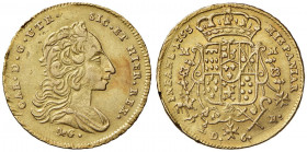 NAPOLI Carlo di Borbone (1734-1759) 6 Ducati 1753 - Magliocca 115a AU (g 8,79) Due tacche da saggio o montatura al bordo