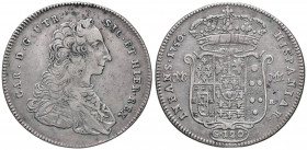 NAPOLI Carlo di Borbone (1734-1759) Piastra 1750 sigla De G - Magliocca 141 AG (g 24,82)