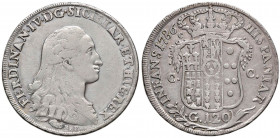 NAPOLI Ferdinando IV (1759-1805) Piastra 1786 - Magliocca 243 - AG (g 27,12) Leggermente lucidata, modesti graffietti di conio al R/