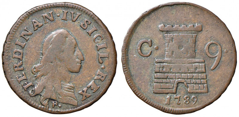 NAPOLI Ferdinando IV (1759-1816) 9 Cavalli 1789 - Magliocca 323 CU (g 4,42)