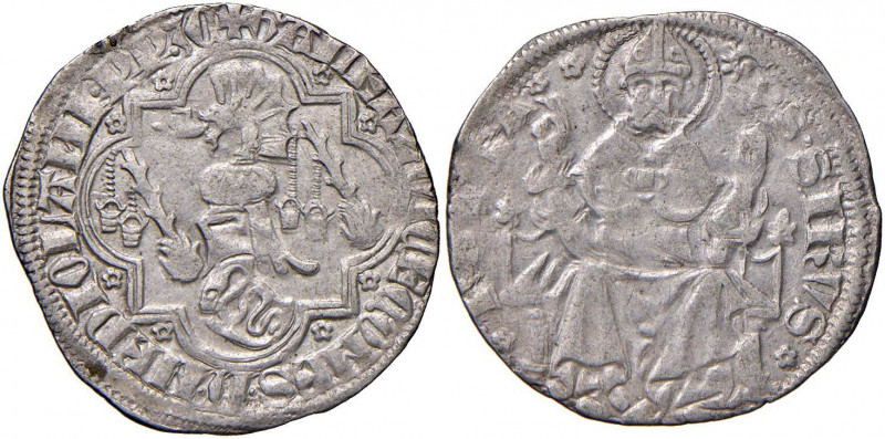 PAVIA Galeazzo II Visconti (1359-1378) Grosso - MIR 845 AG (g 2,43)