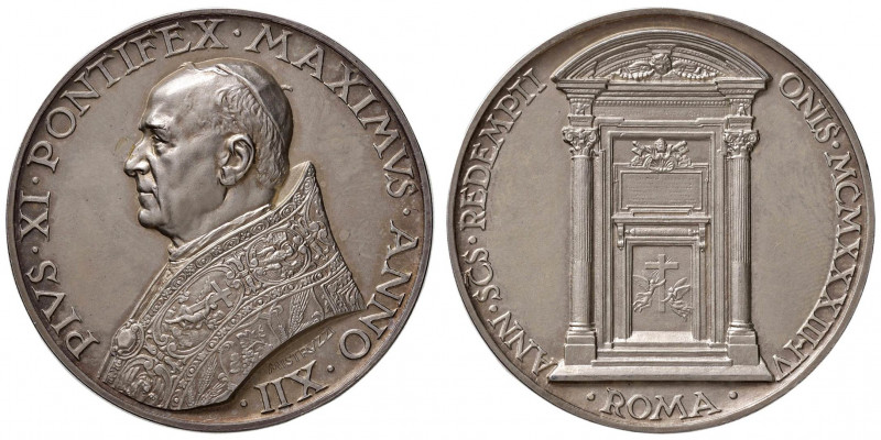 Pio XI (1922-1939) Medaglia A. XII - Opus: Mistruzzi - AG (g 37,69)