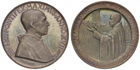 Pio XII (1939-1958) Medaglia 1954 A. XVI - Opus: Mistruzzi - AG (g 38,00 - Ø 44 mm) Splendida patina iridescente