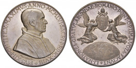 Pio XII (1939-1958) Medaglia 1956 A. XVIII Omaggio ufficiale mondiale al Pontificato di Pio XII - Opus: Mistruzzi - AG (g 37,67 - Ø 44 mm)