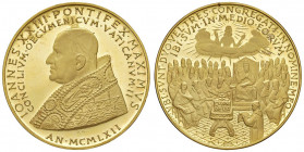 Giovanni XXIII (1958-1963) Medaglia 1962 Concilio Vaticano II - Opus: Giampaoli - AU (g 17,50 - tit. 900 - Ø 31 mm) Modesta abrasione al bordo