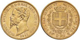 Vittorio Emanuele II (1849-1861) 20 Lire 1851 T - Nomisma 744 AU